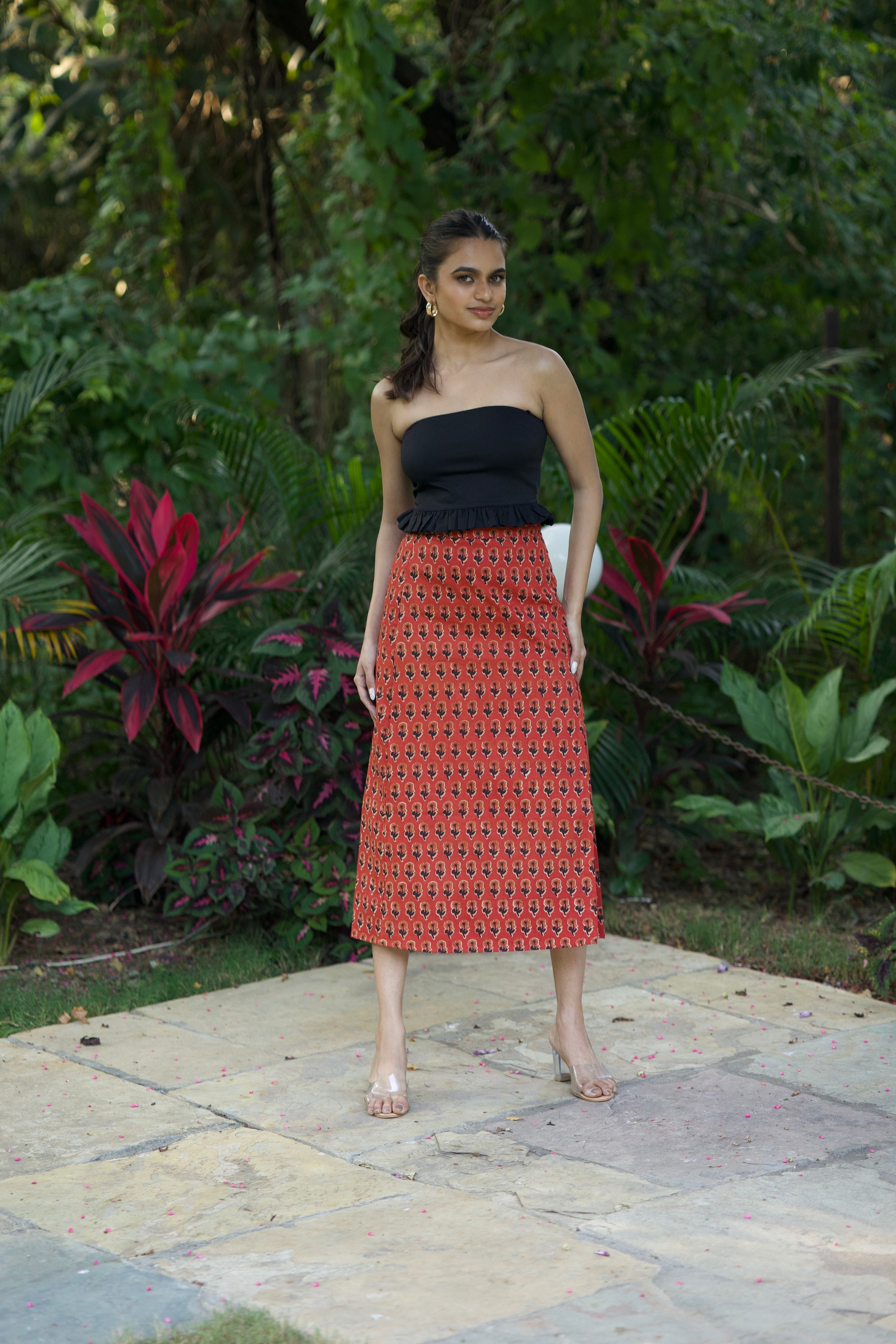 Slit Skirt (Red)