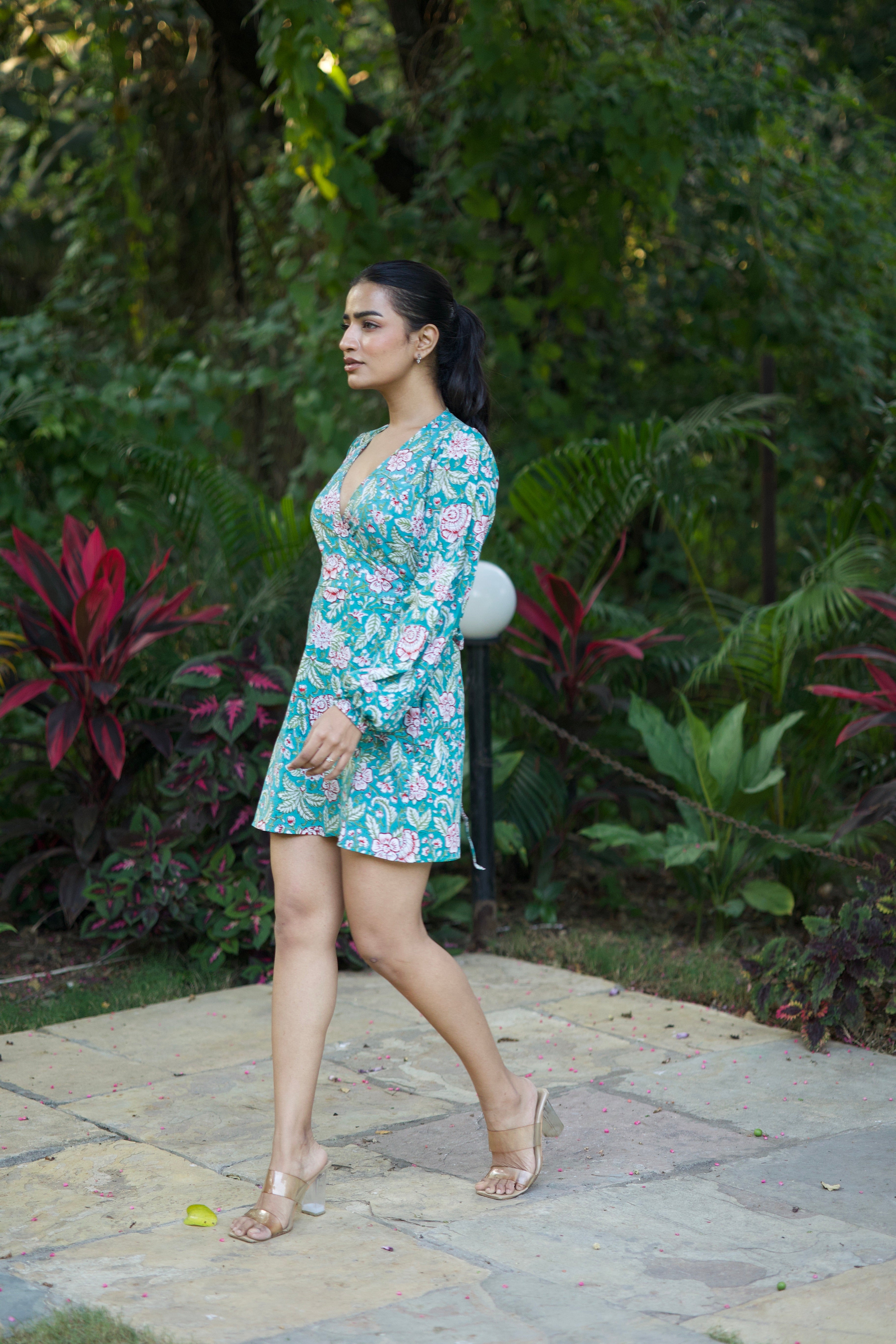 Wrap Around Dress (Green)