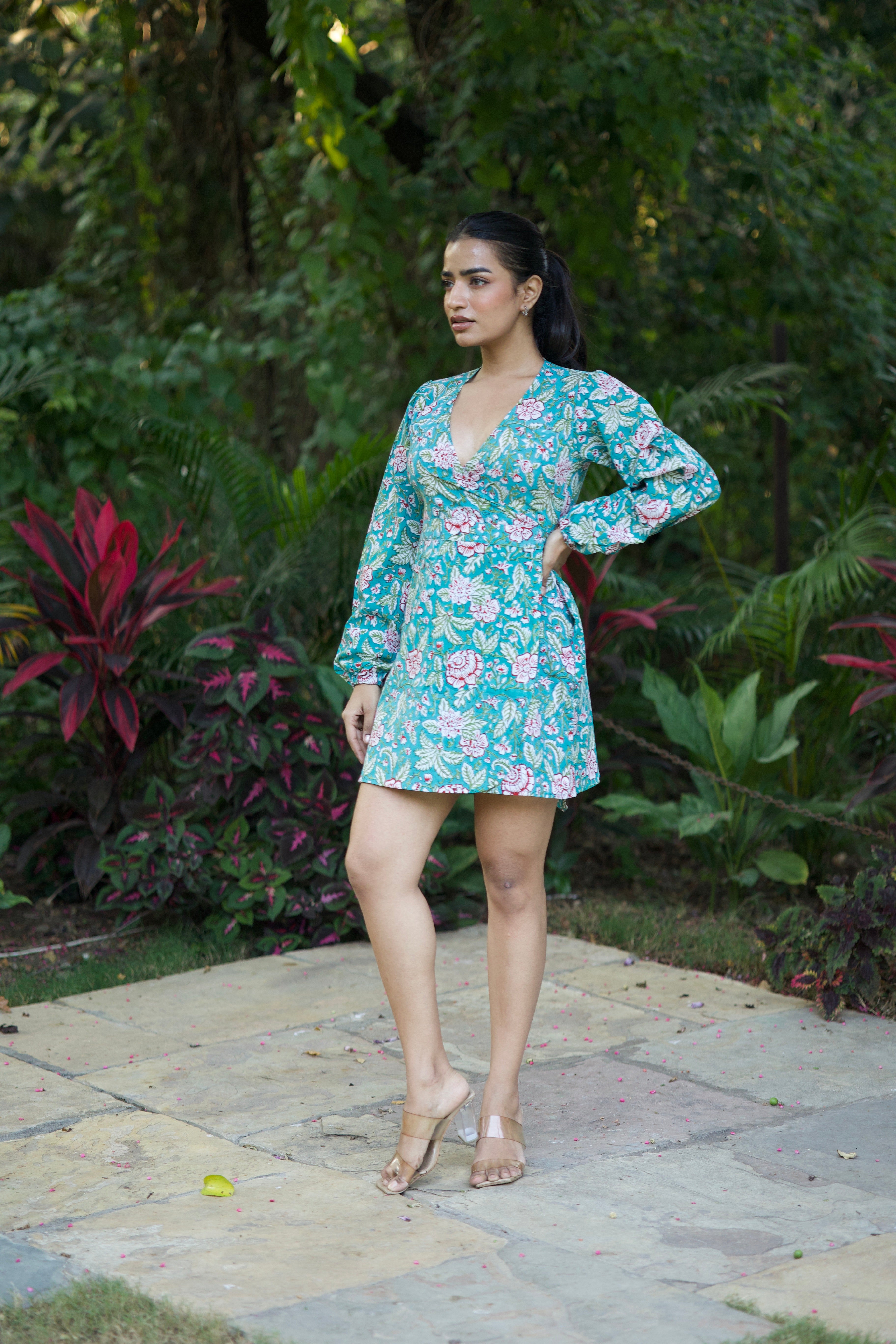 Wrap Around Dress (Green)