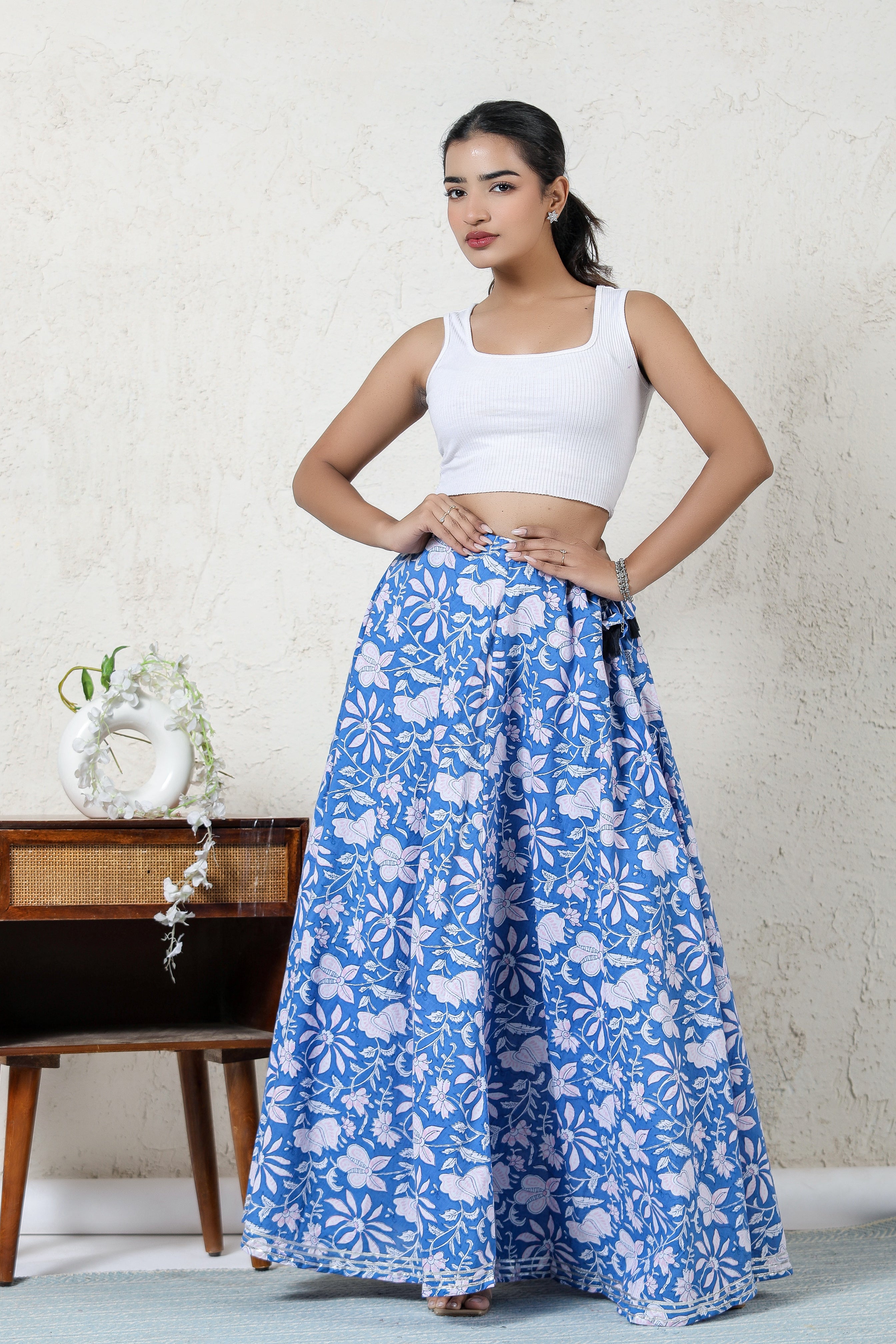 Floral Long Skirt