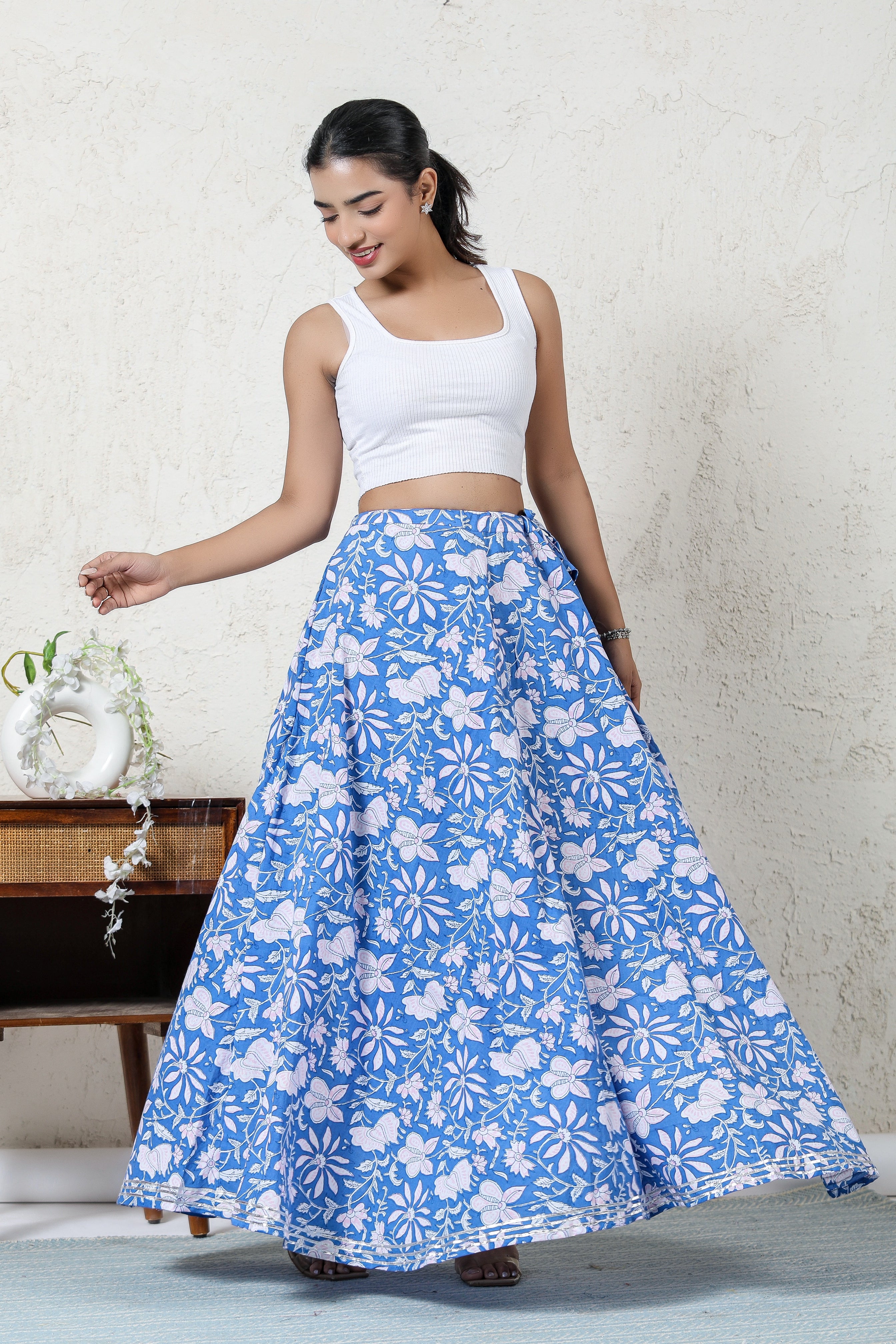 Floral Long Skirt