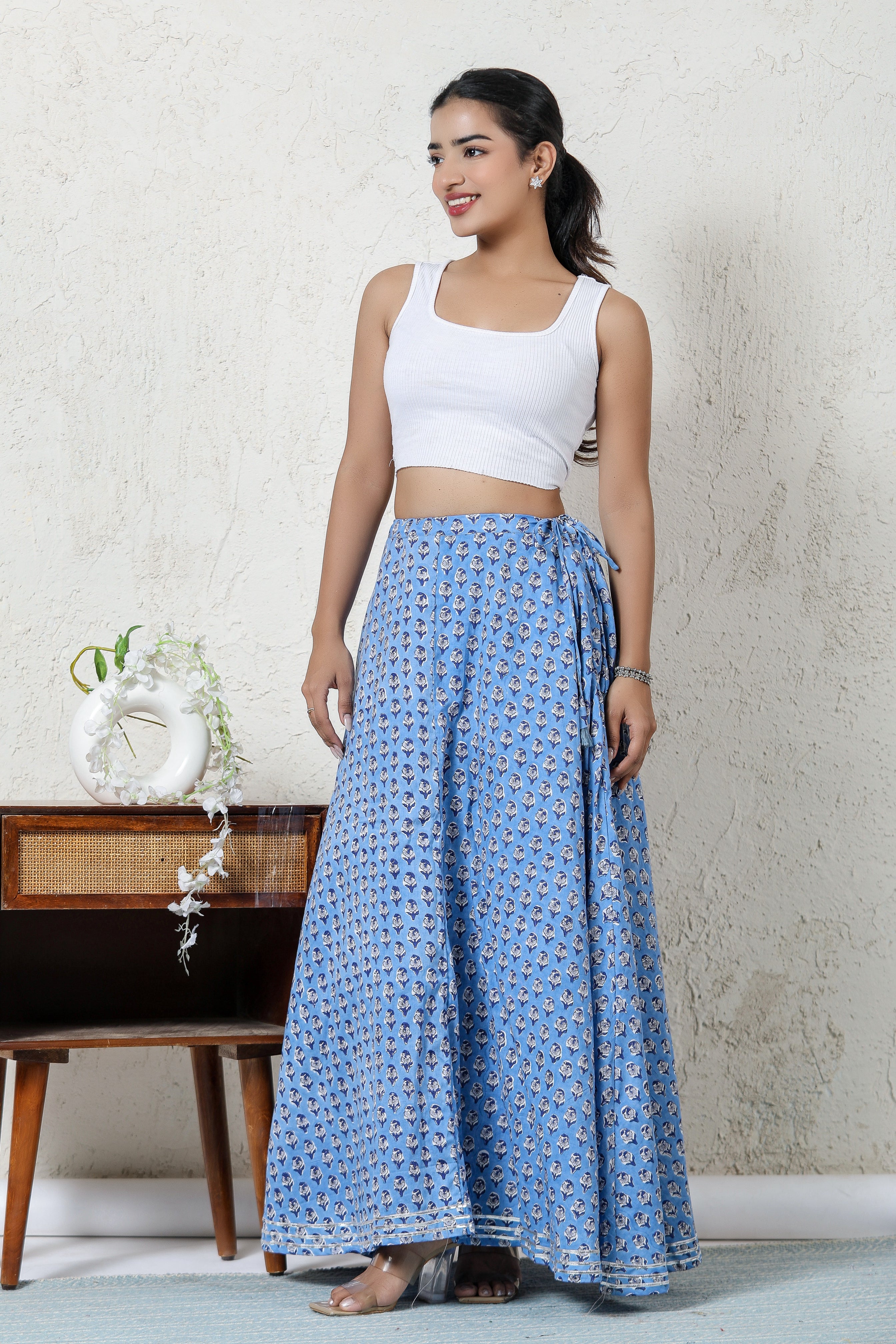 Blue Long Skirt