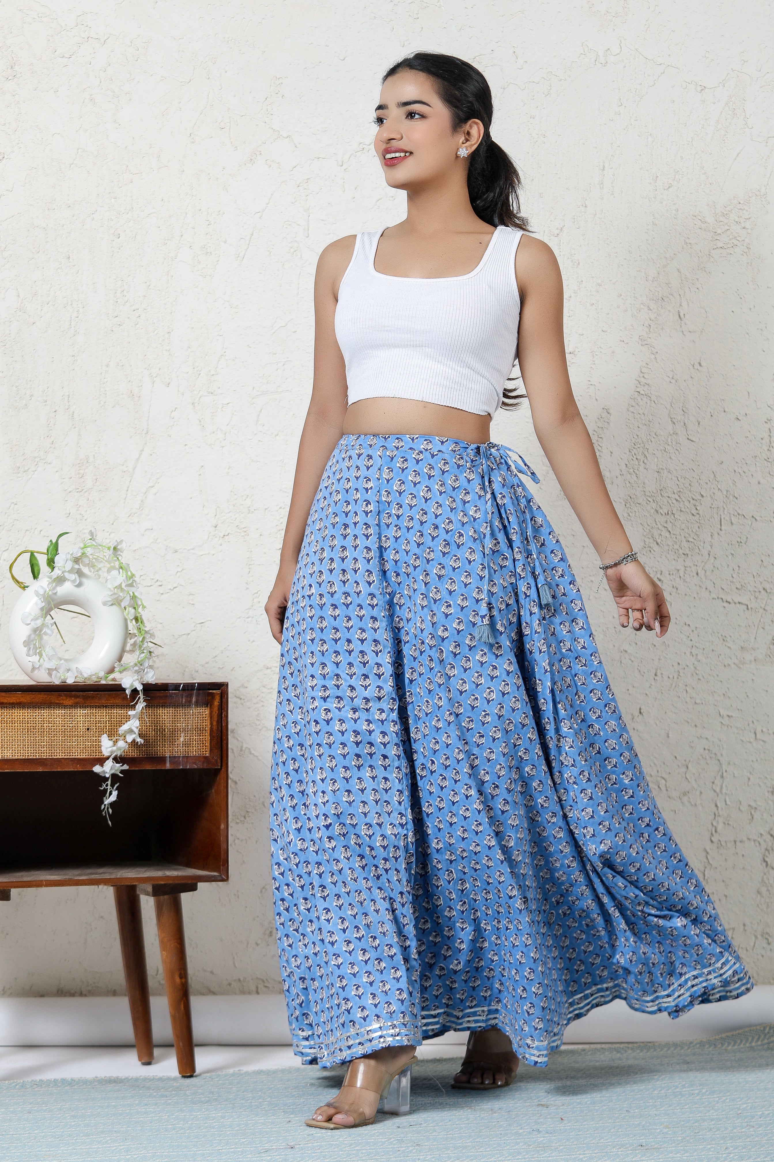 Blue Long Skirt
