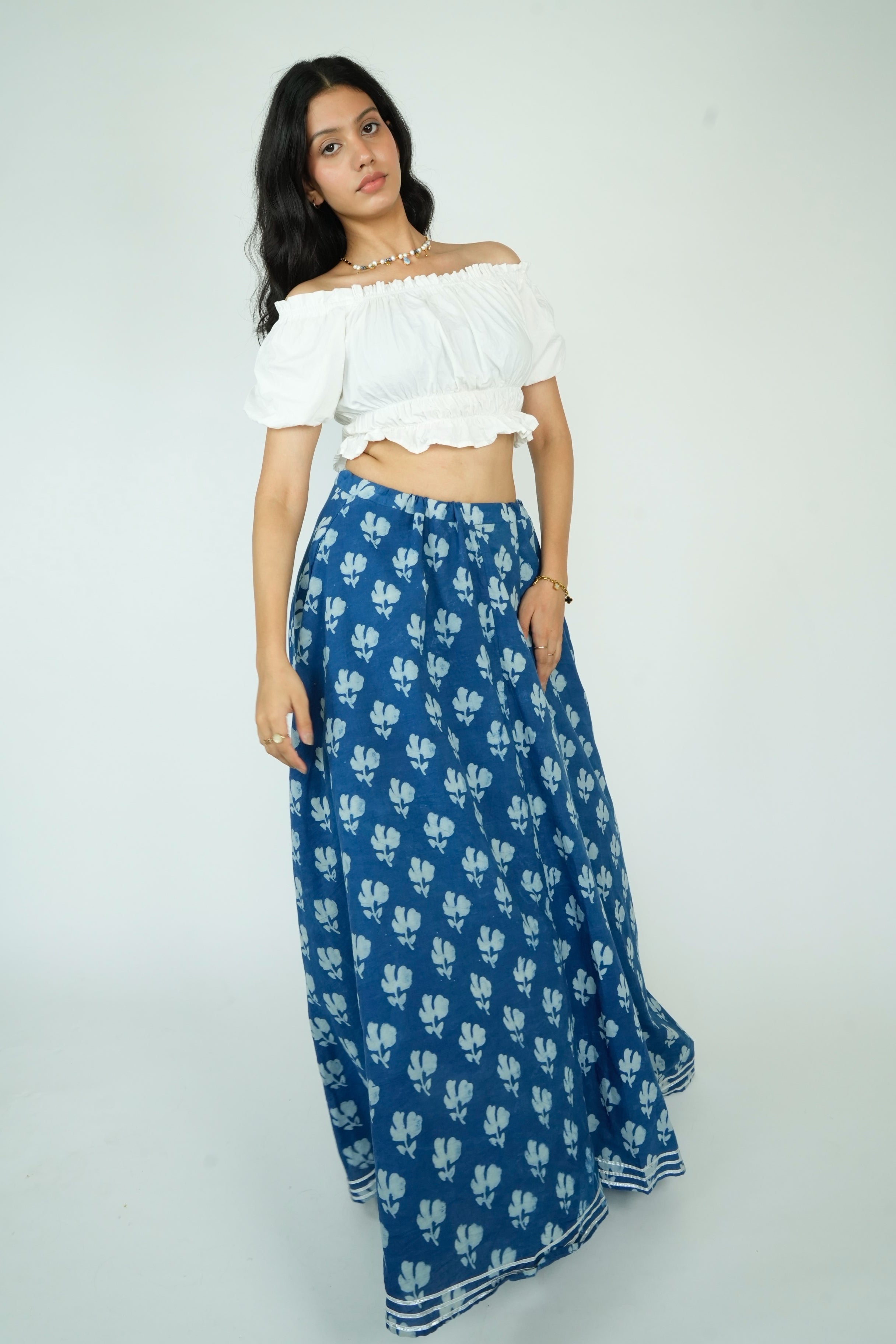 Indigo Long Skirt