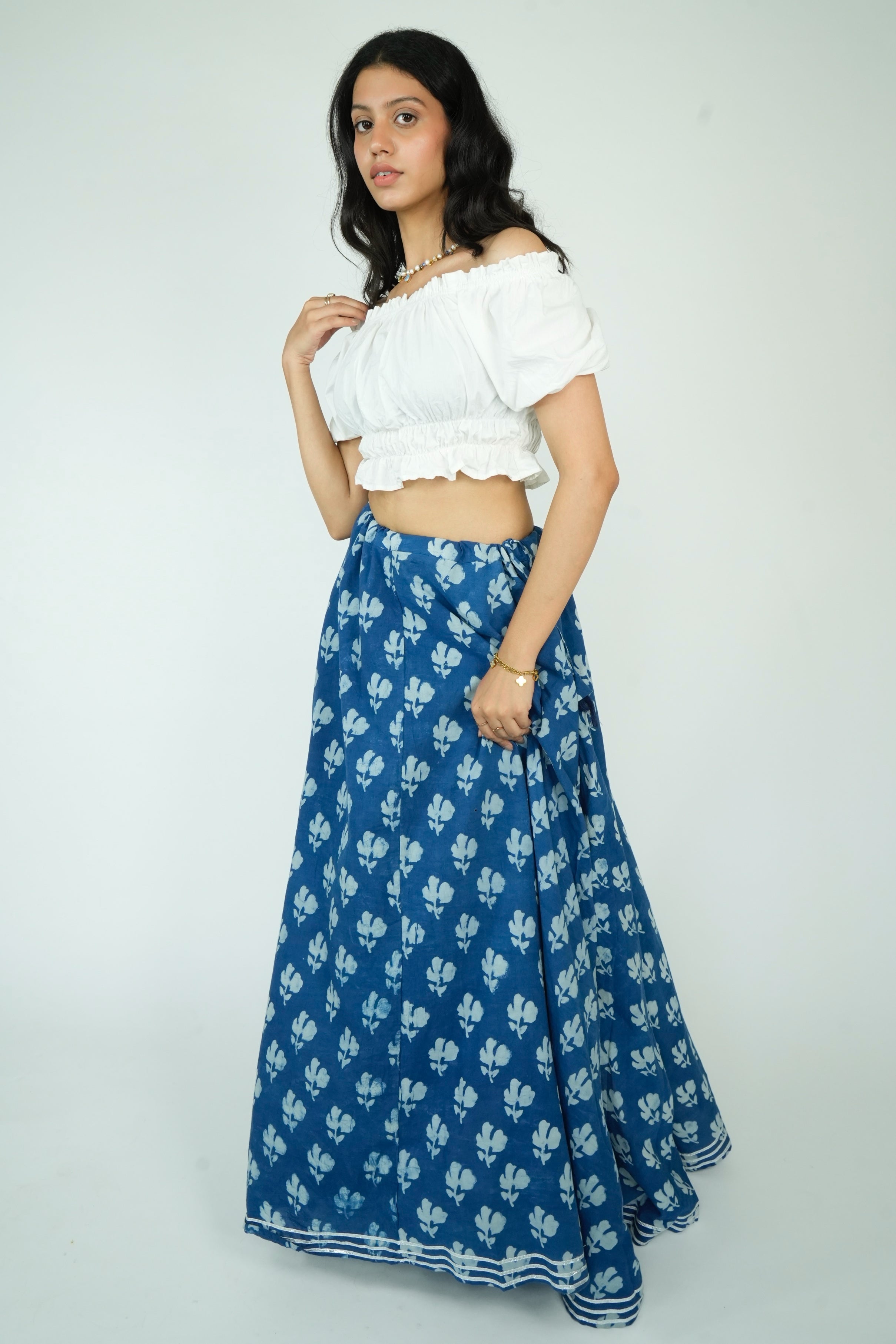 Indigo Long Skirt
