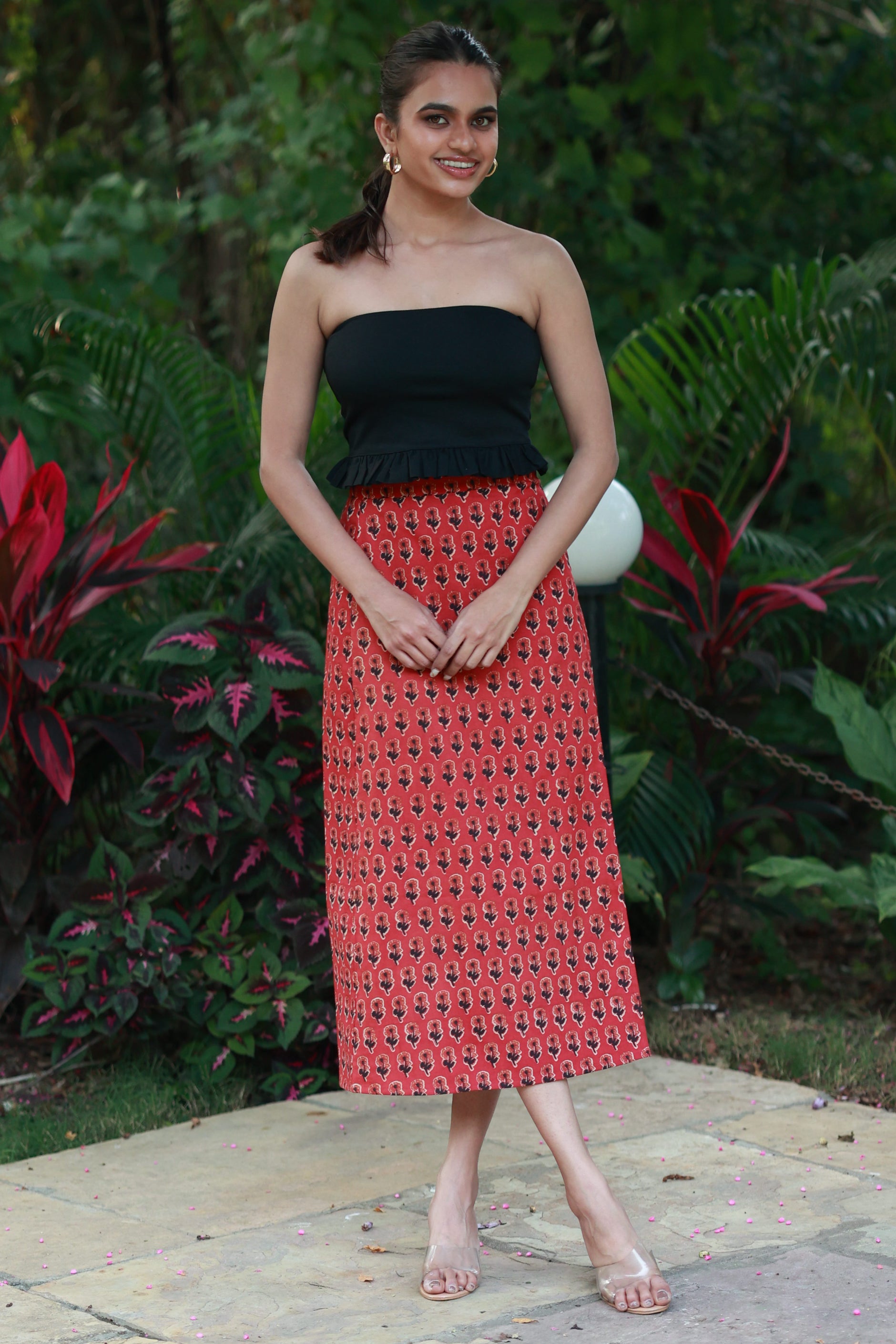 Slit Skirt (Red)