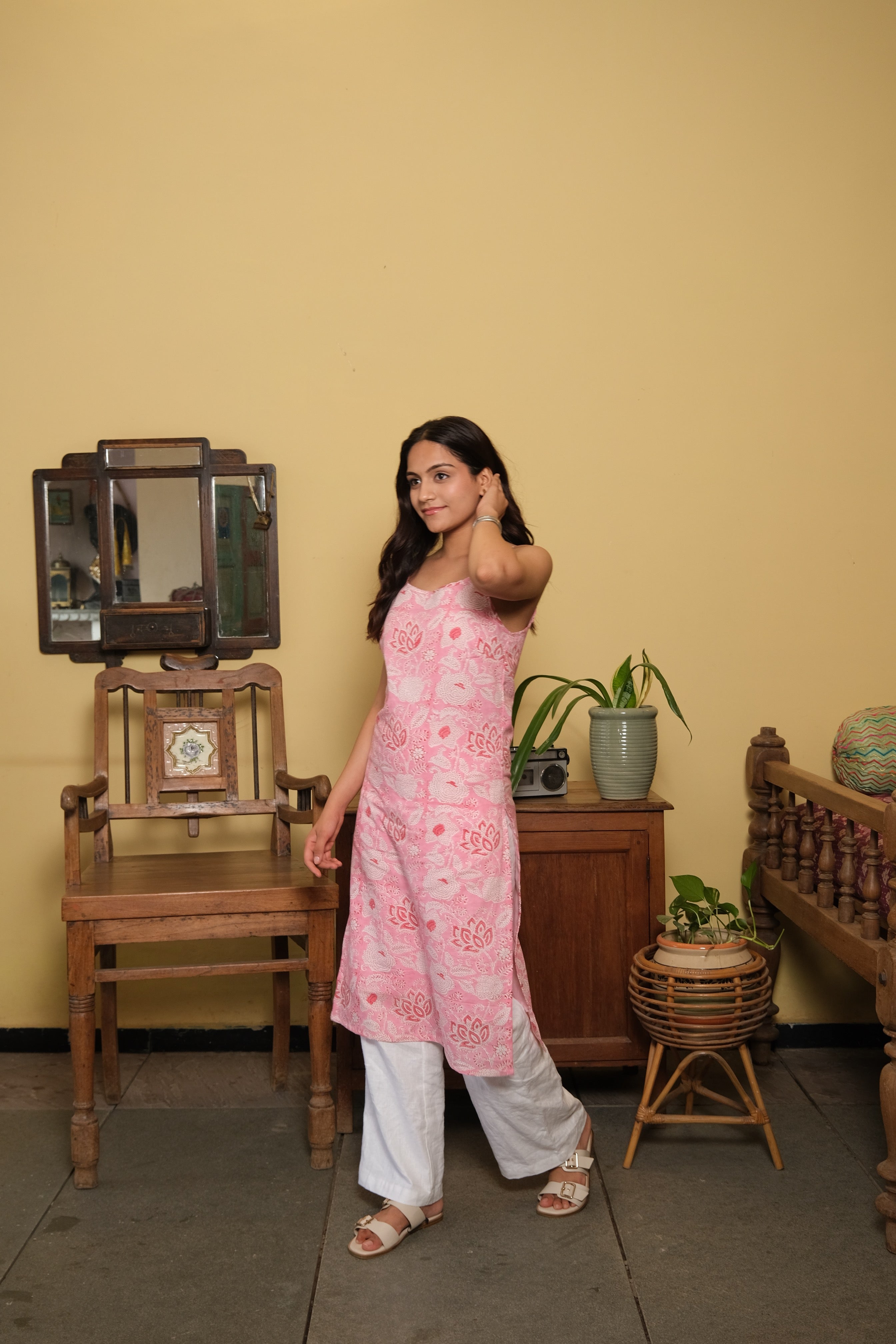 Pink Slip Kurti