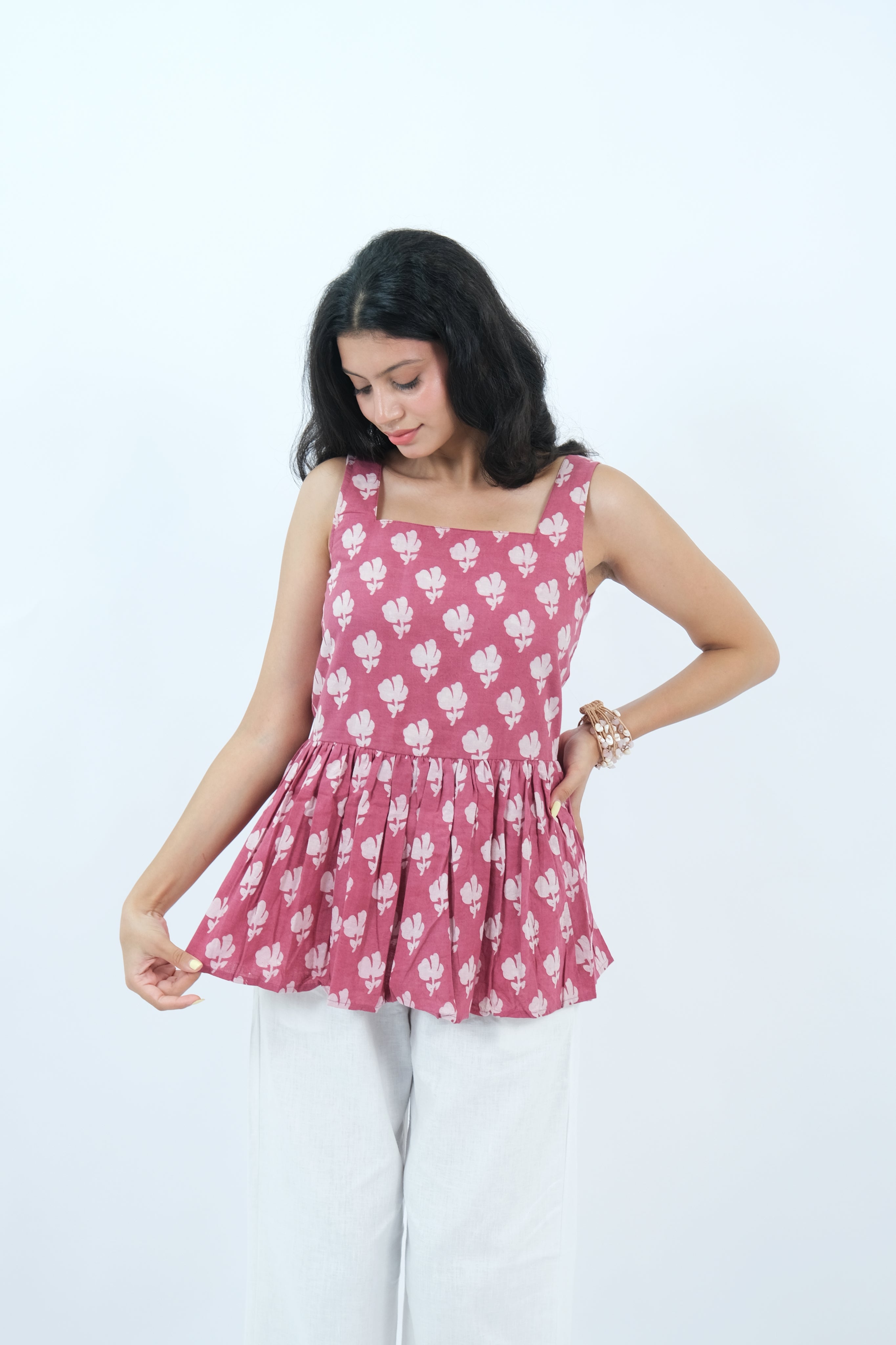 SquareNeck Kurti (Mauve)