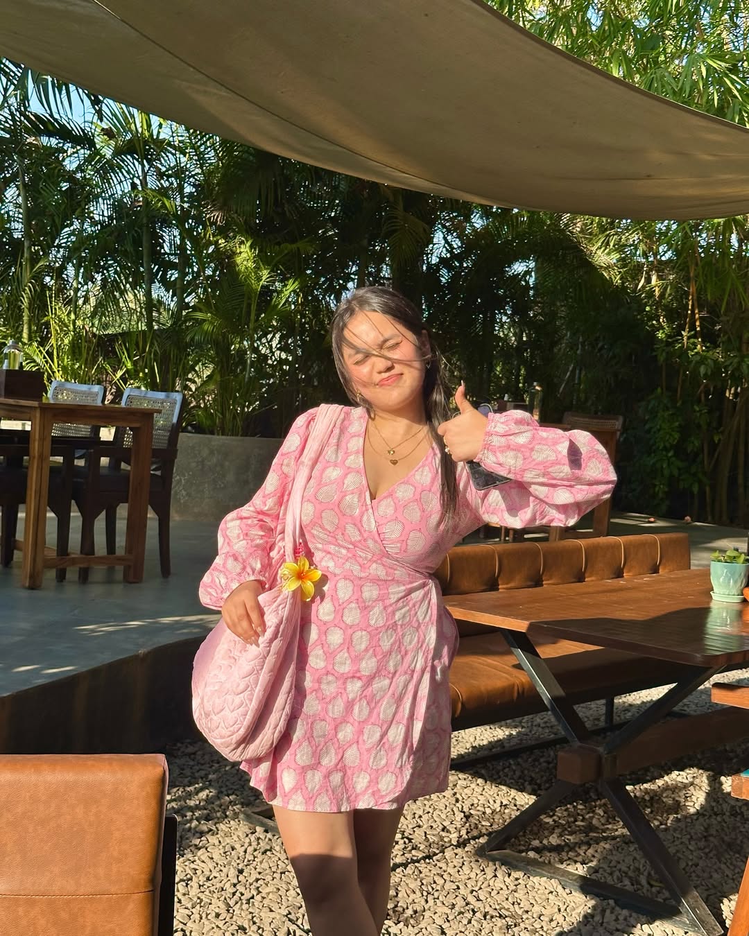 Wrap Around Dress (Pink)