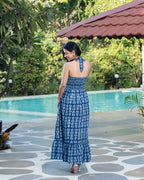 Long Halter Dress (Indigo Blue)