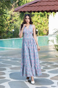 Long Halter Dress (Light Blue)