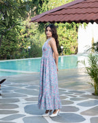 Long Halter Dress (Light Blue)
