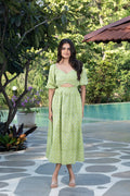 Pleated Dress (Lime)