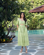 Pleated Dress (Lime)