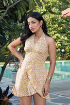 Short Halter Dress (Yellow)