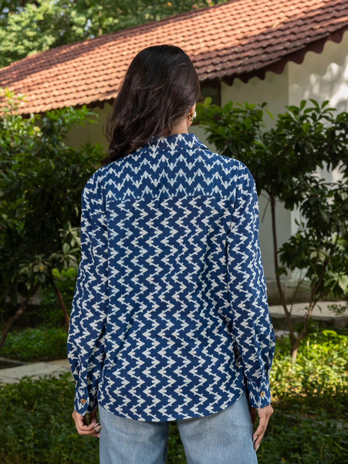 Relaxed Fit Shirt (Indigo Blue)