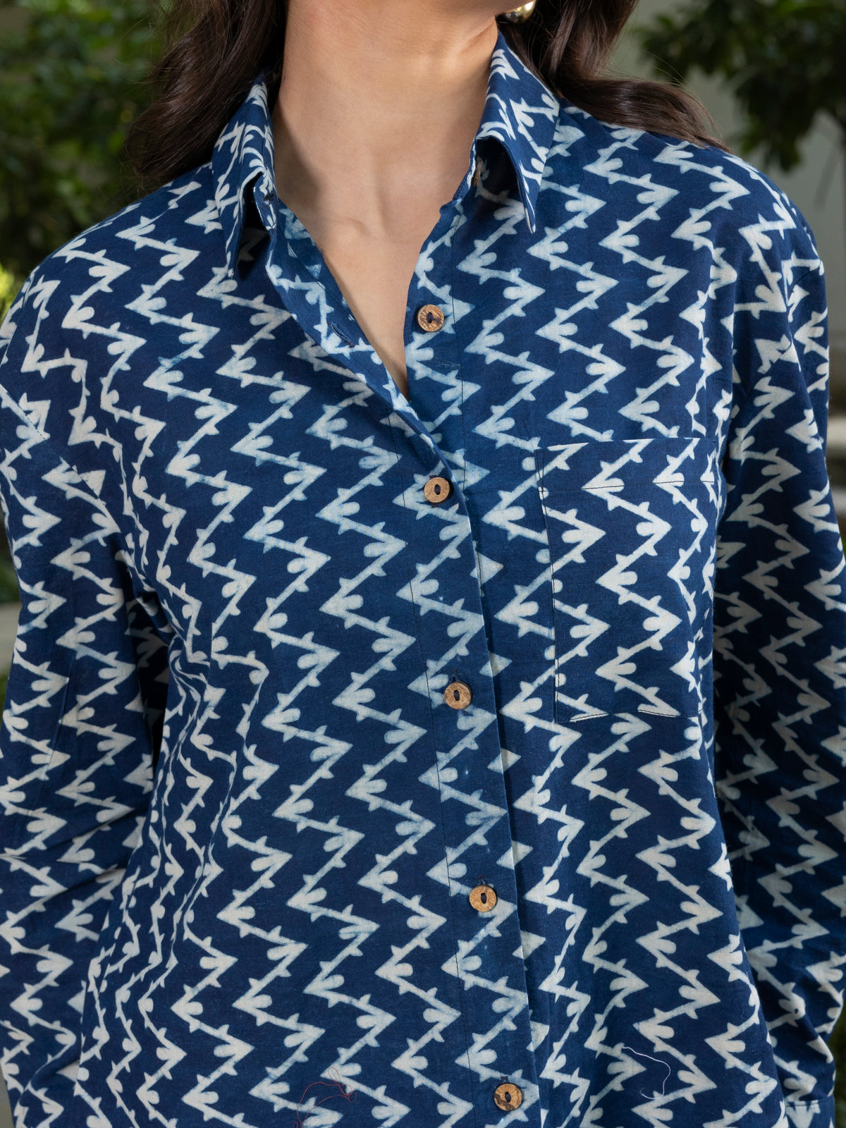 Relaxed Fit Shirt (Indigo Blue)