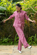Relaxed Fit Shirt & Trousers Co-ord (Mauve)