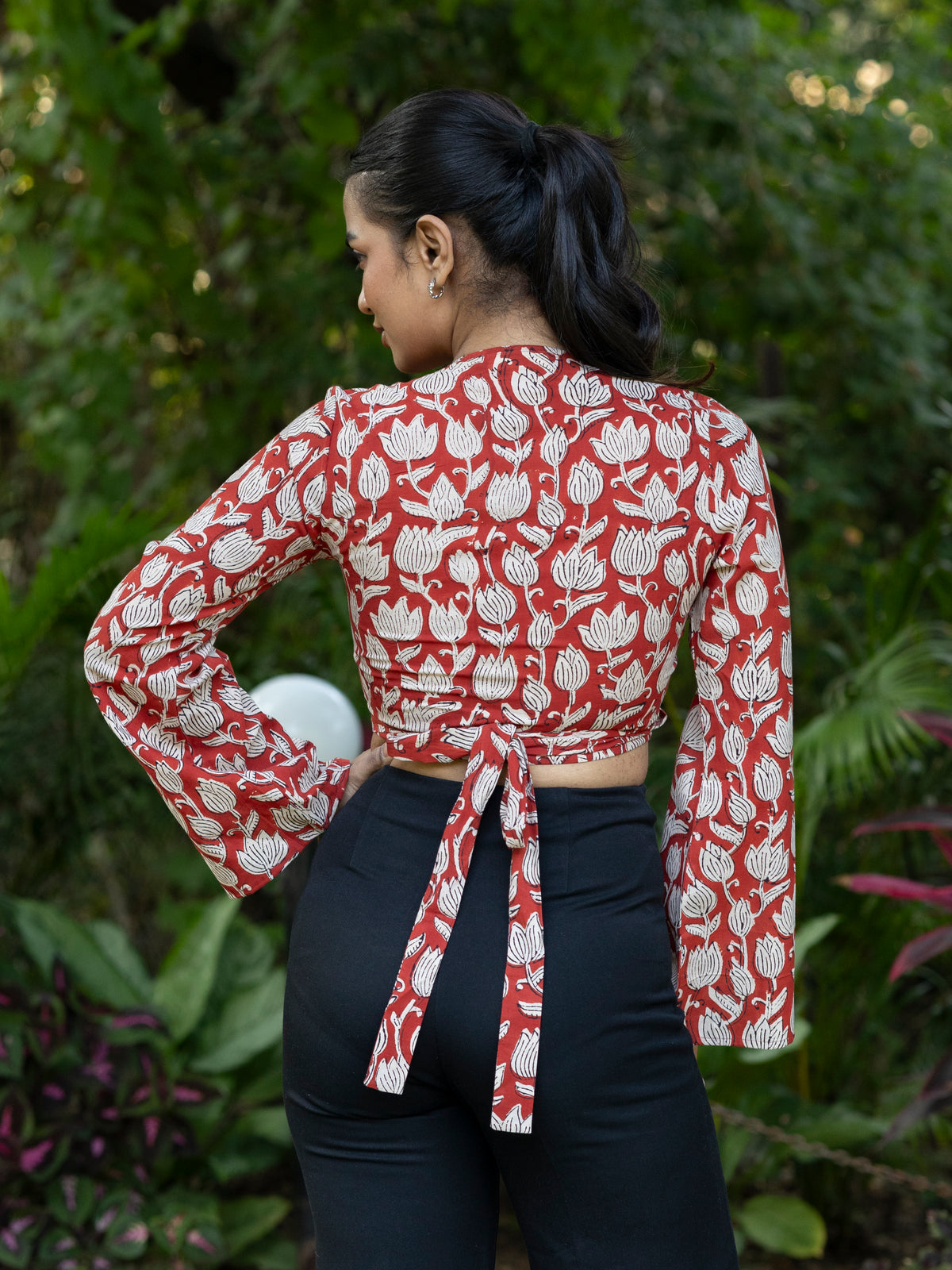 Wrap Top (Red Lotus)