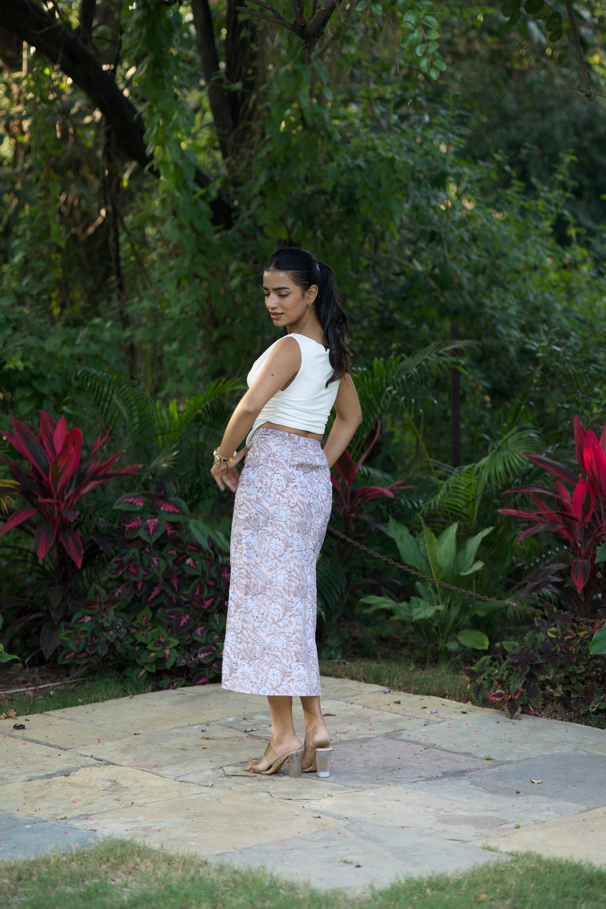 Slit Skirt (Beige)