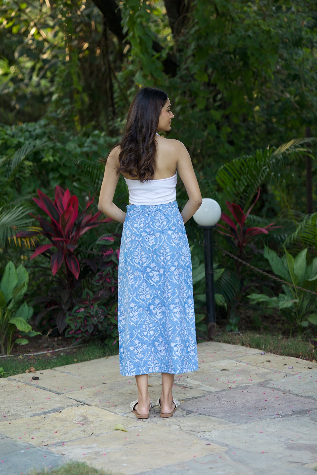 Slit Skirt (Blue)