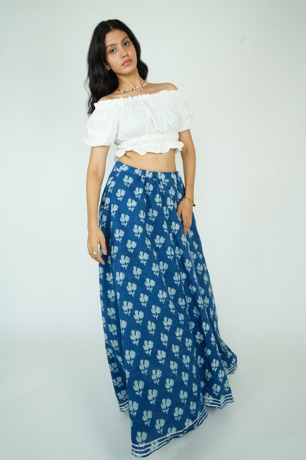 Indigo Long Skirt