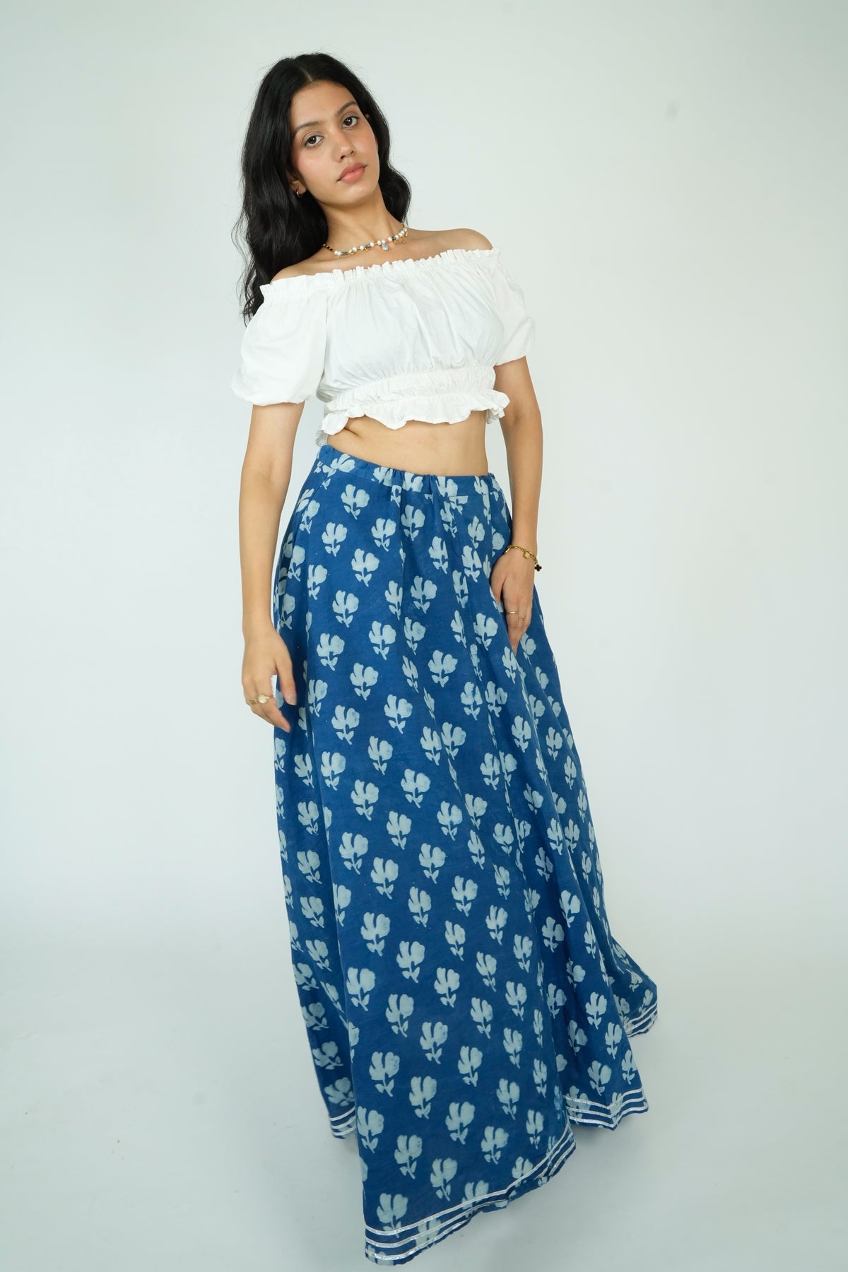 Indigo Long Skirt