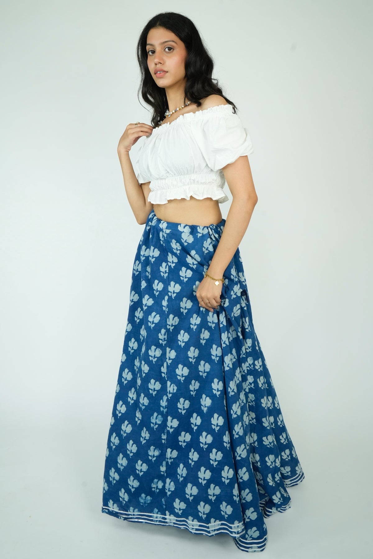 Indigo Long Skirt