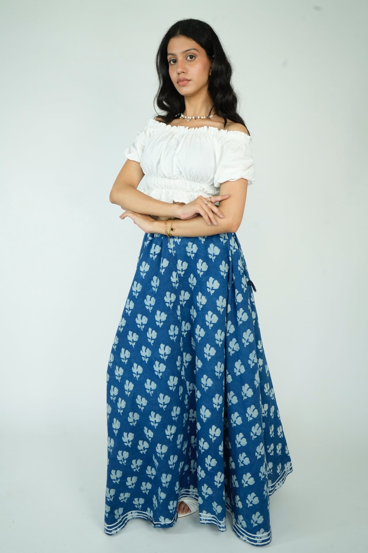 Indigo Long Skirt