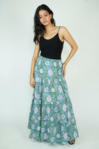 Layered Maxi Skirt (Teal)