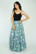 Layered Maxi Skirt (Teal)