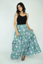 Layered Maxi Skirt (Teal)