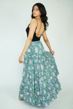 Layered Maxi Skirt (Teal)