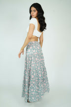 Layered Maxi Skirt (Turquoise)