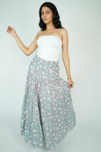 Layered Maxi Skirt (Turquoise)