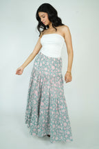 Layered Maxi Skirt (Turquoise)