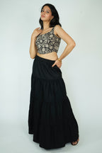 Layered Maxi Skirt (Black)