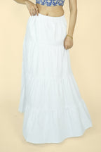 Layered Maxi Skirt (White)