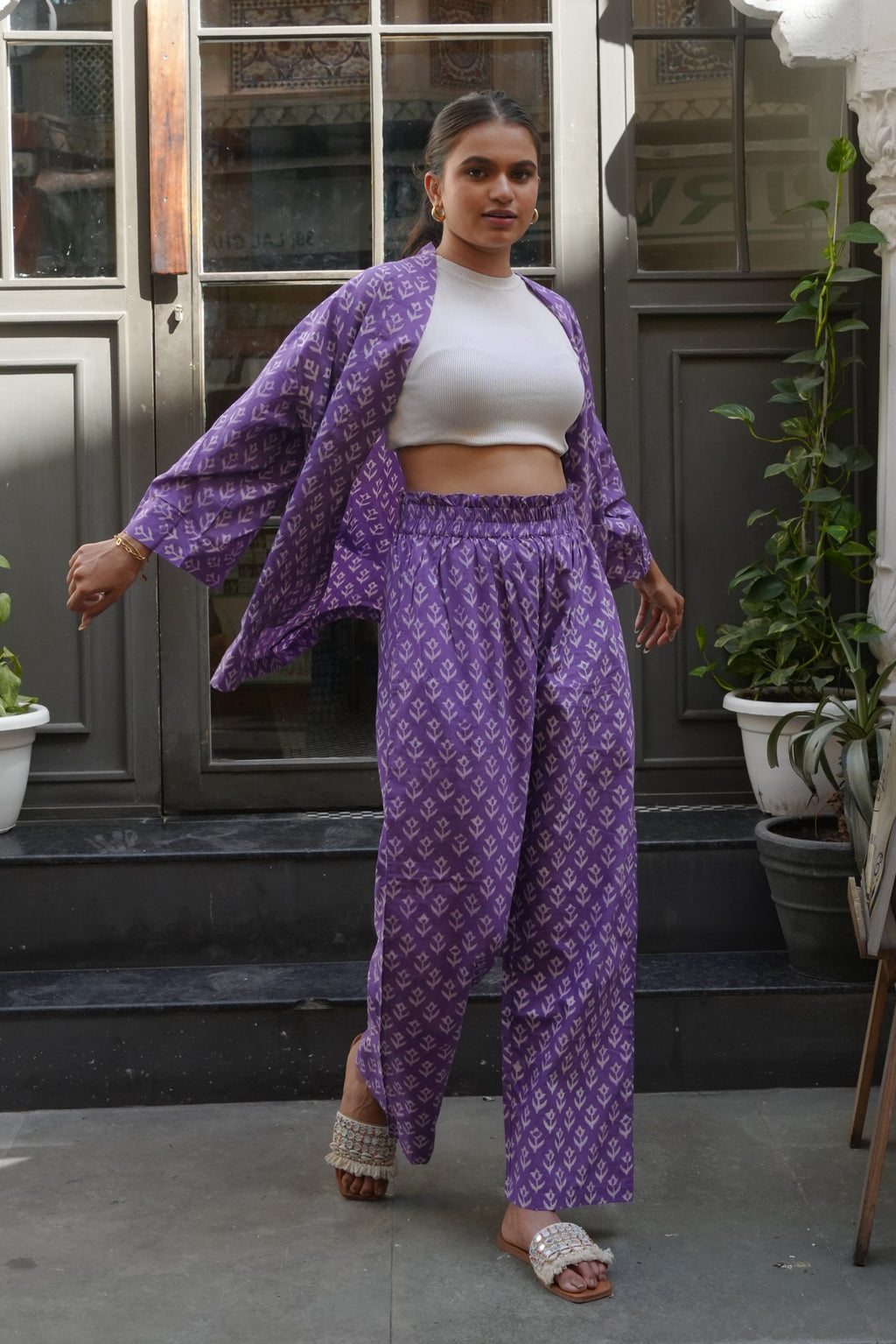 Shrug-Pants Co-ord (Purple)