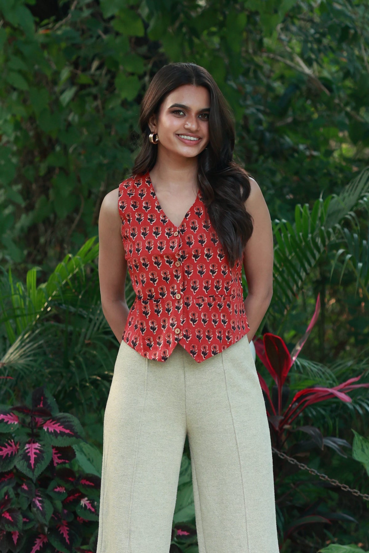 Vest Top (Red Sunflower)