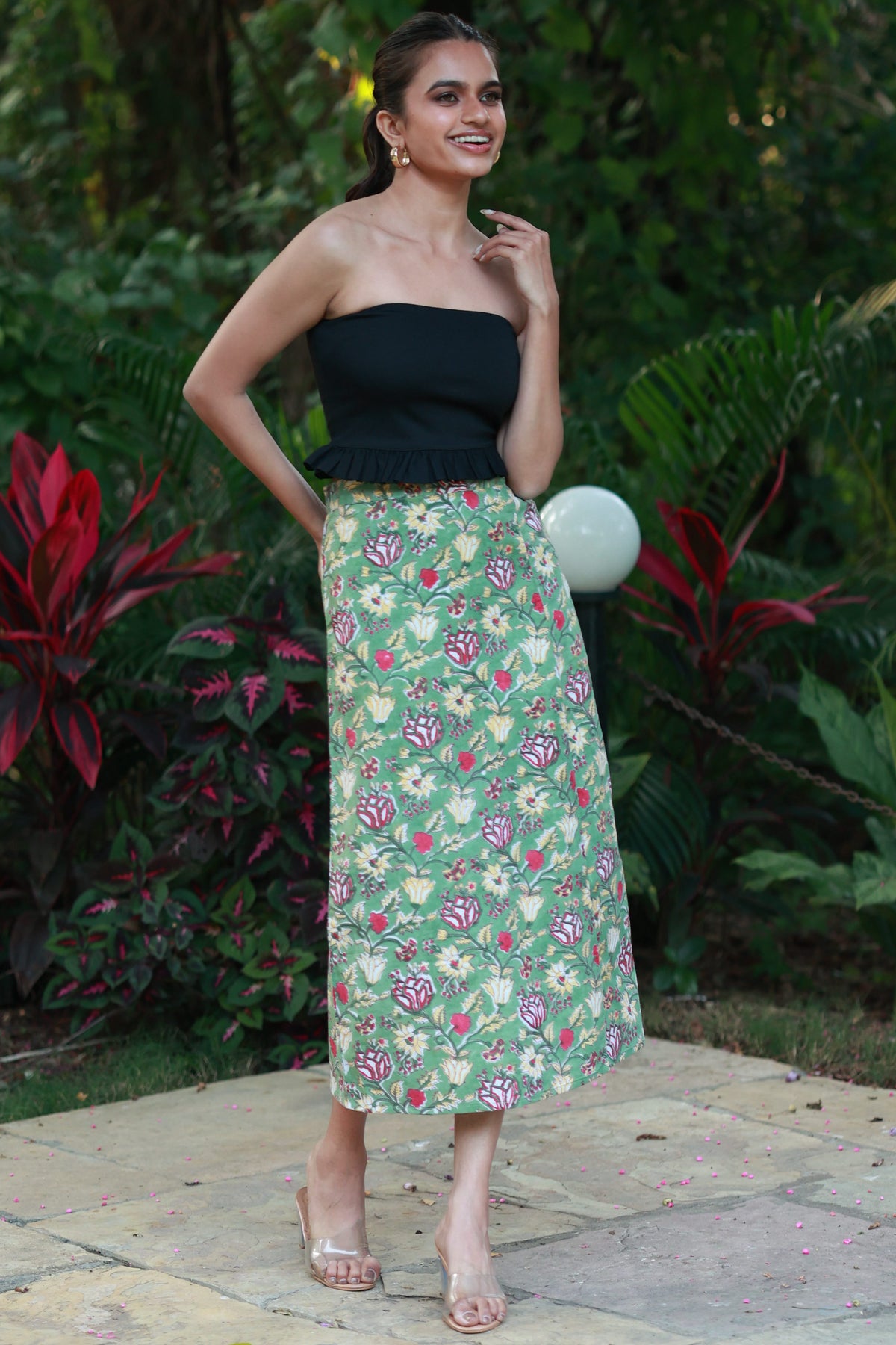 Slit Skirt (Green)