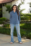 Relaxed Fit Shirt (Indigo Blue)