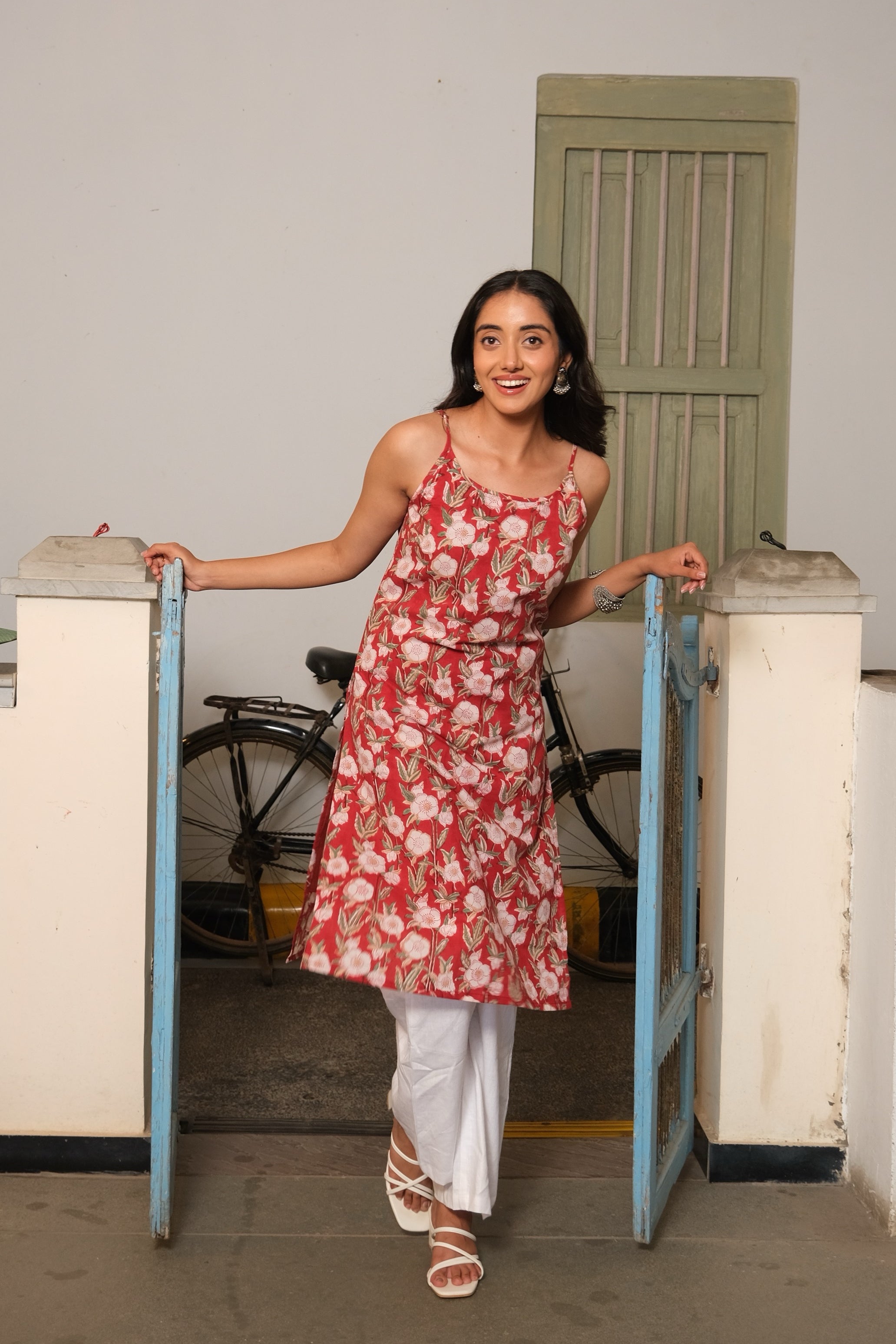 Red Slip Kurti