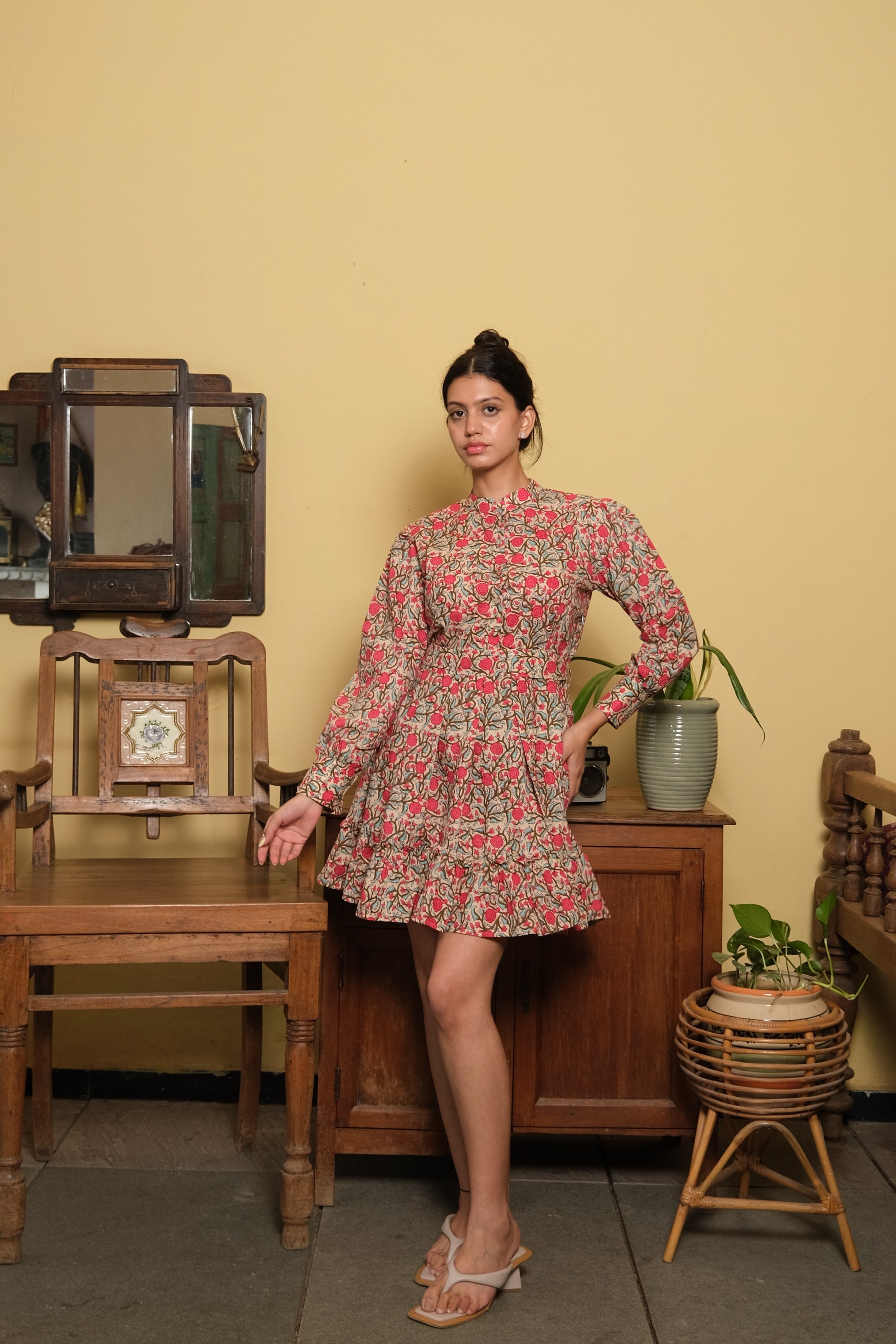 Rose Shirt Dress