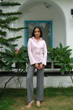 Poplin Corset Shirt (Pink)