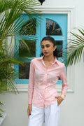 Striped Corset Shirt (Pink)