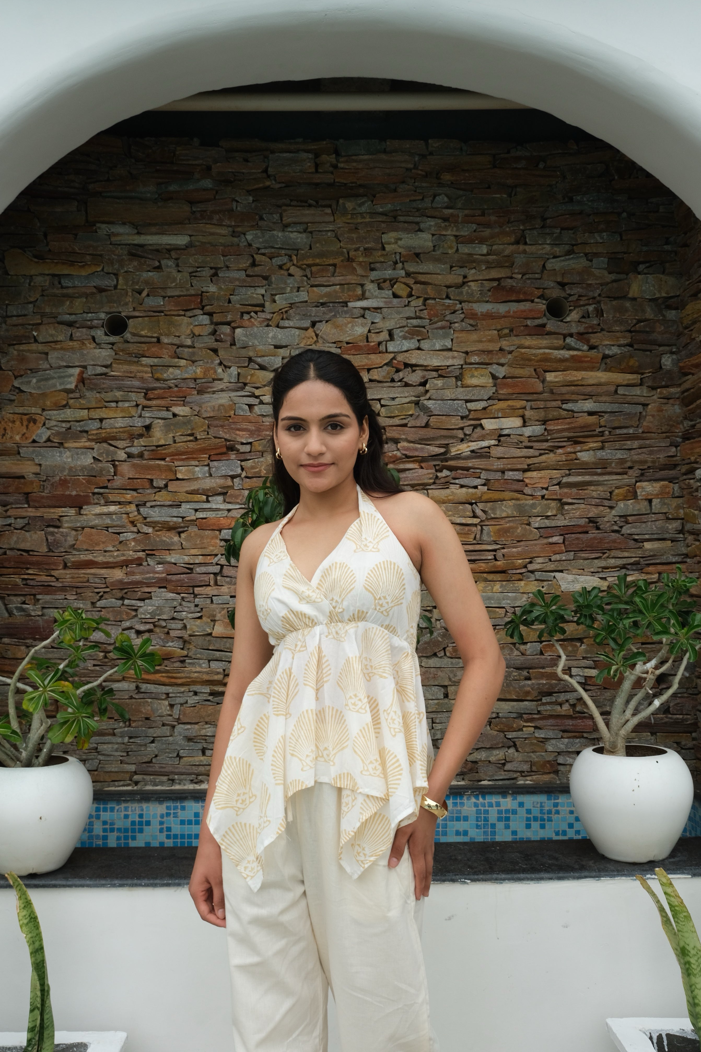 HalterNeck Top (Seashell)