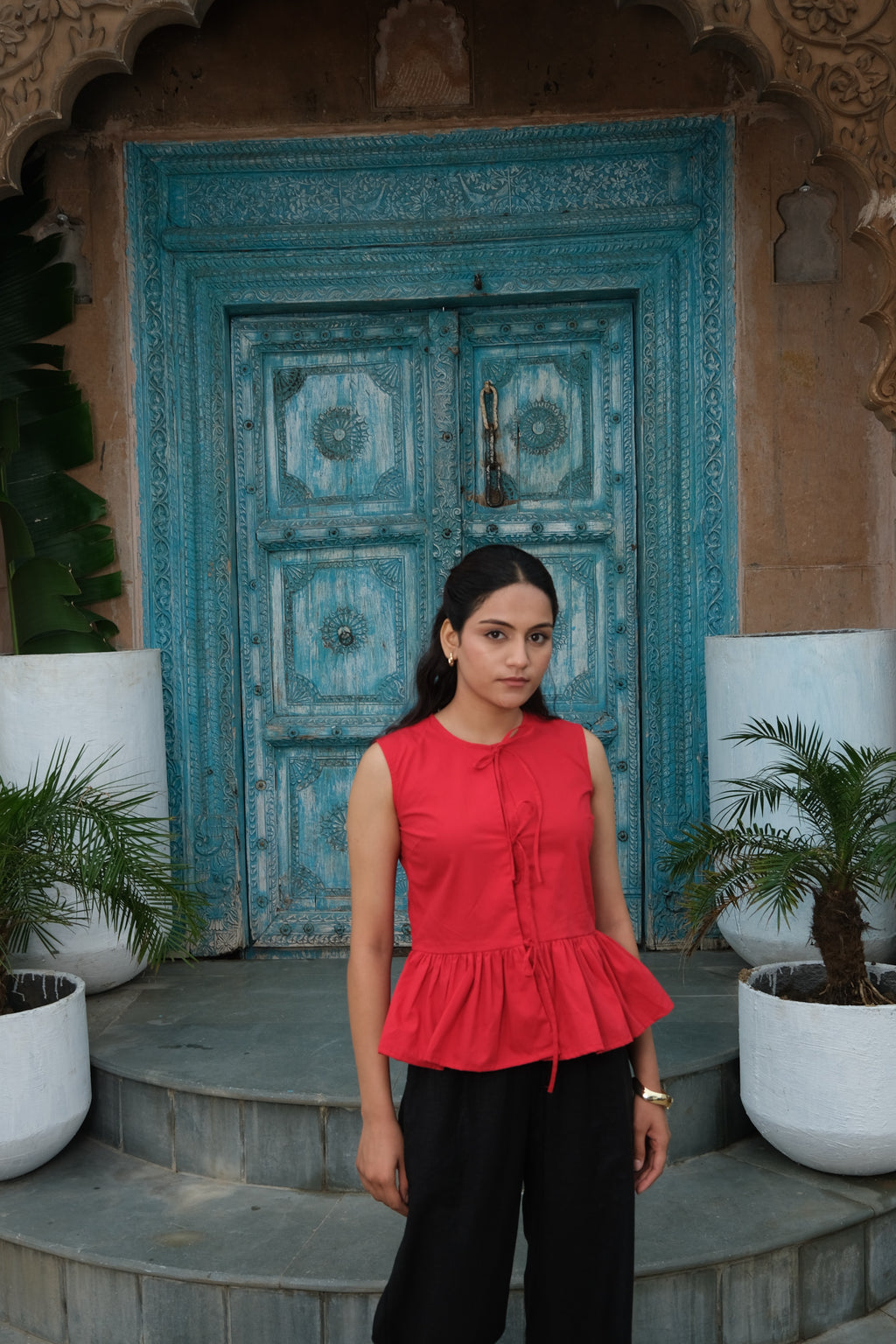 Tie-Up Vest Top (Red)