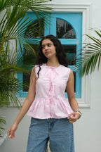 Tie-Up Vest Top (Pink)