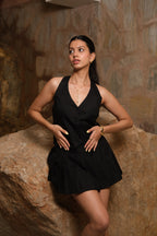 Pleated Skirt Co-ord (Black)